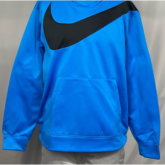 New Large Nike Blue Loose Fit Blue Black Hoodie Sweatshirt - Picture 3 of 6